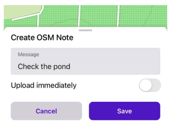 إجراء إضافة ملاحظة واجهة المستخدم iOS