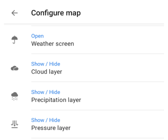 QA Weather layers