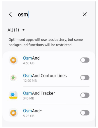 Battery optimization Android