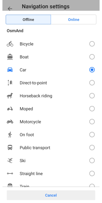 Navigation Settings Android