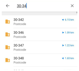 Search Postcode Android