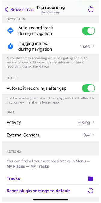 Konfigurieren der Touraufnahme in iOS