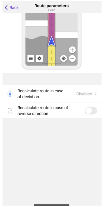 Configuración de ruta directa a un punto iOS