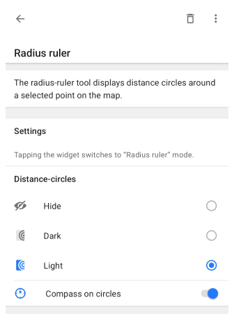 Posición de visualización Android
