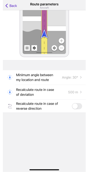 Configuración de enrutamiento en línea recta iOS 1