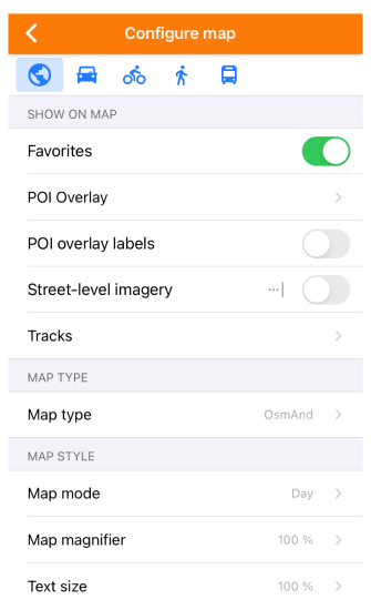 Configurer la carte iOS