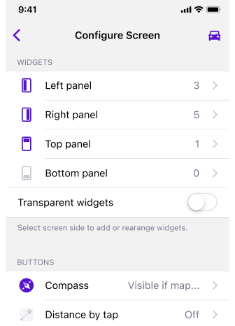 Menu de l&#39;écran de configuration