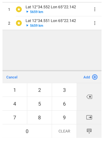 Saisie de coordonnées enregistrer un point Android 1