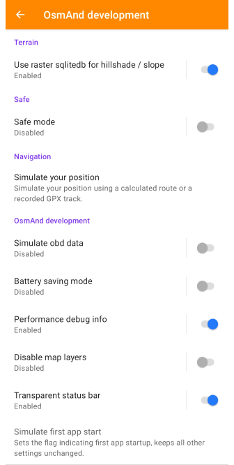 Paramètres de développement Android