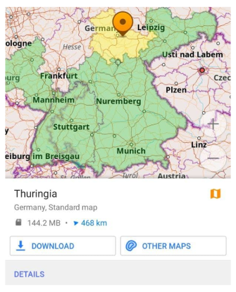 Sélectionner une carte vectorielle mondiale sur Android