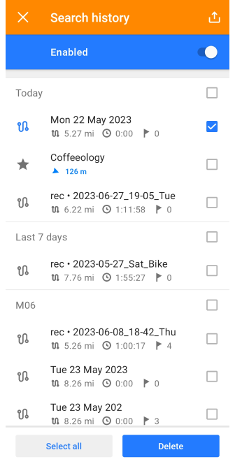 Historique de recherche