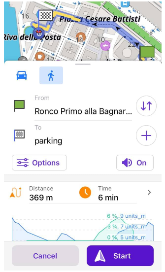 Aller au point de stationnement dans iOS