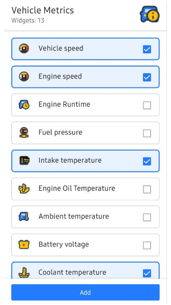 Paramètres OBD