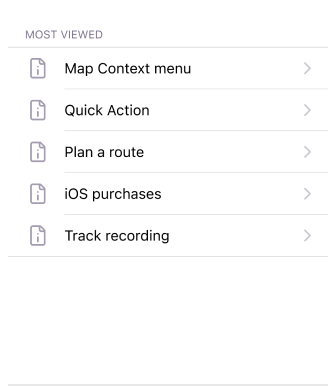Menu Cartes iOS