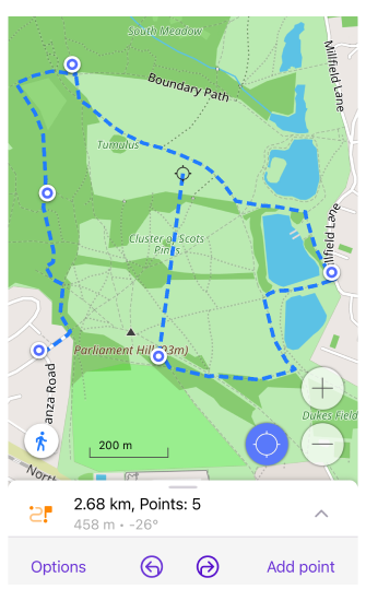Planifier l&#39;itinéraire iOS