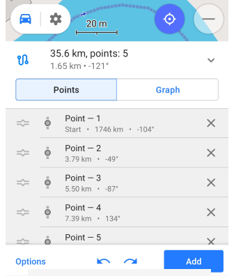 Planifier un itinéraire Android