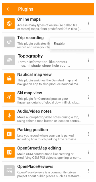 Activer les plugins Android