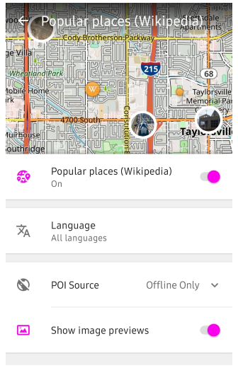 Menu Lieux populaires
