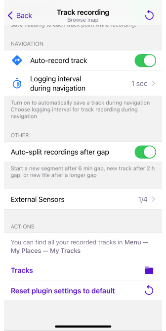 Configuration de l&#39;enregistrement de trajets dans iOS