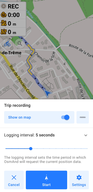 Démarrer l&#39;enregistrement dans Android
