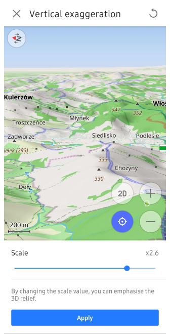 Exagération verticale Android