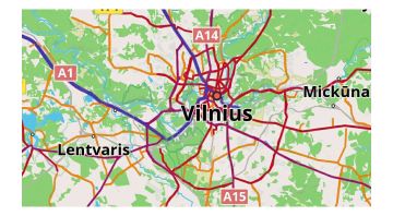 Stile strada mappa alto contrasto