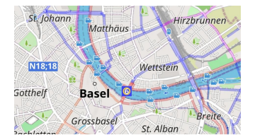 Stile strada mappa contorno in grassetto