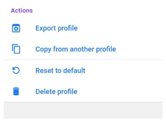 Azioni profili Impostazioni Android