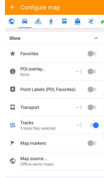 Profili Configura mappa Impostazioni Android