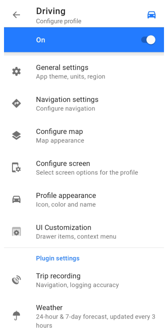 Impostazioni Profili Android