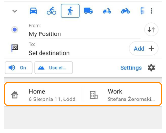 Preferiti speciali Android
