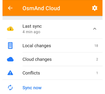 Zmiany OsmAnd Cloud