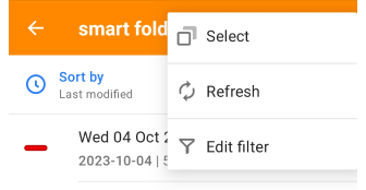 Moje miejsca Zarządzanie inteligentnymi folderami Android