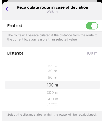Ustawienia nawigacji iOS
