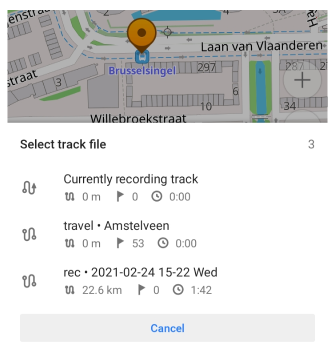 Yol Noktası Eklemek İçin İz Seç Android