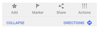 Eylemler menüsü Android