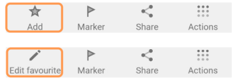Favori eylemi ekle düzenle Android