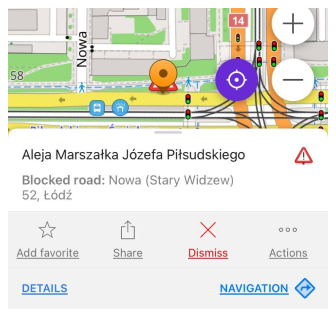 Kaçınılan yolu kapat iOS