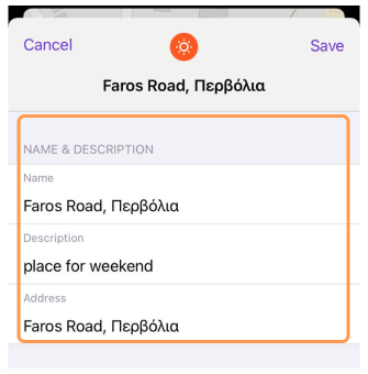 Favori ekle açıklaması iOS