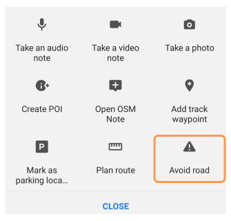 Уникати дороги на мапі Android