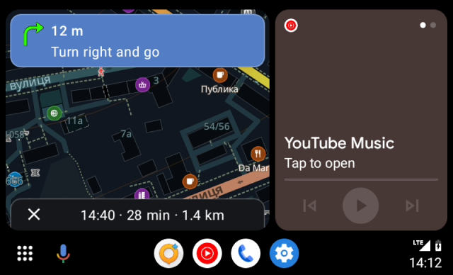 Екран Android Auto