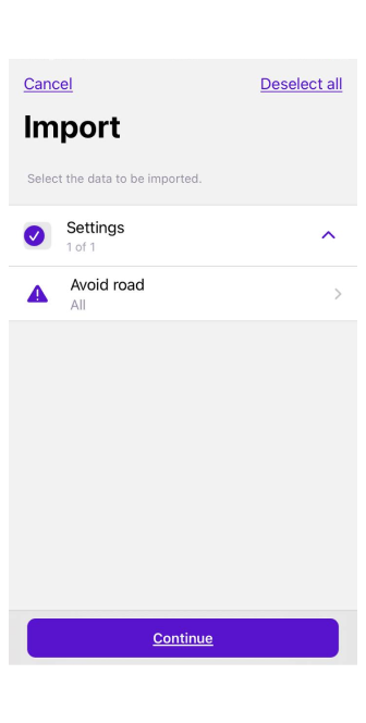 Імпорт доріг для уникнення на мапі iOS
