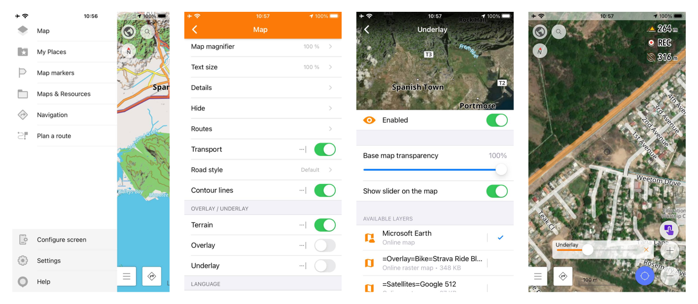 Налаштування підкладки / накладення iOS