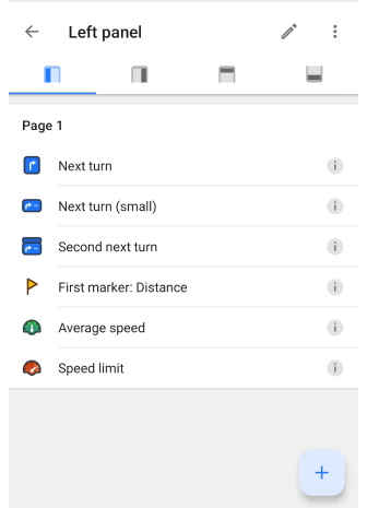Configure screen menu