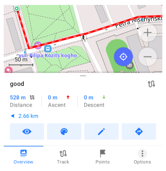 Контекстне меню треку Android