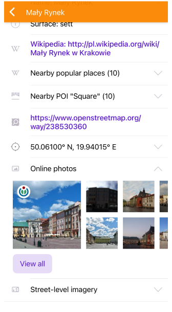 Контекстне меню онлайн-фотографій iOS