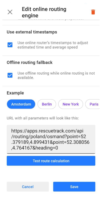 Спеціальна маршрутизація GPX Android 1