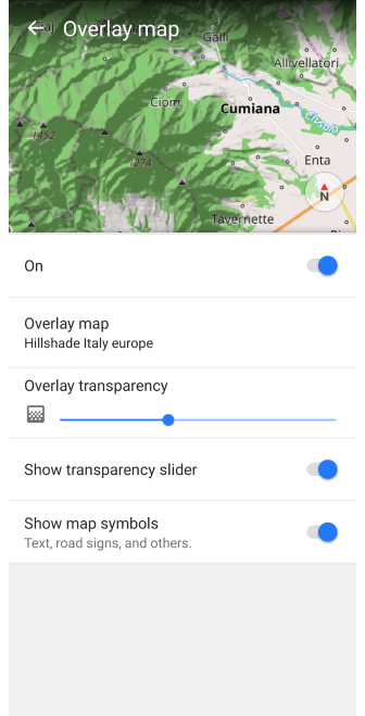 Налаштувати підкладку / накладання Android