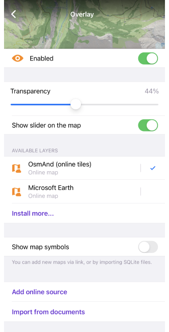 Налаштувати підкладку / накладання iOS
